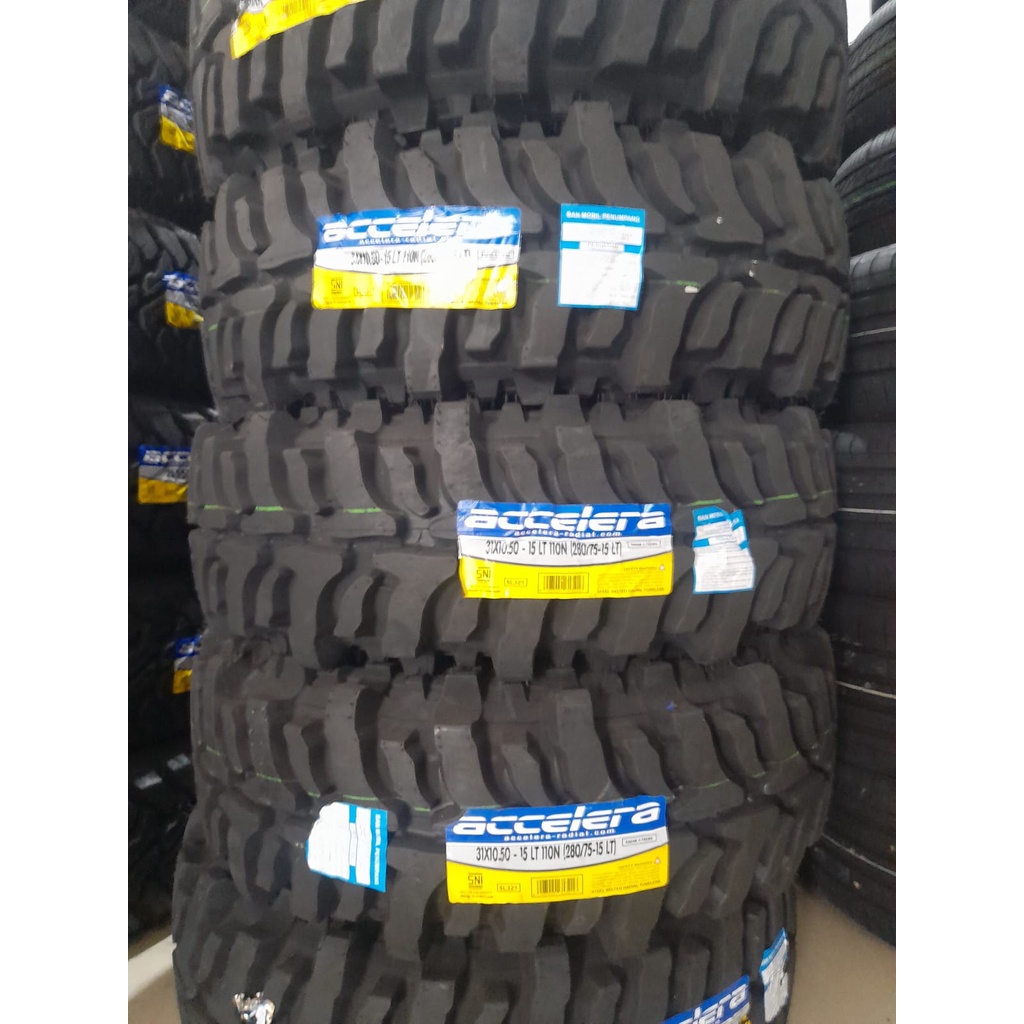 BAN MOBIL OFFROAD R15 UKURAN 31 10.5 RING 15 BAN MURAH MERK ACCELERA BADAK XTREME
