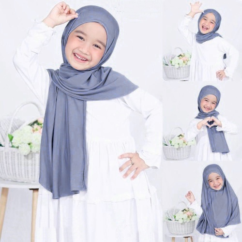 Pastan Anak- Pashmina Instan Anak Jersey PREMIUM TEBAL- PASHMINA JERSEY