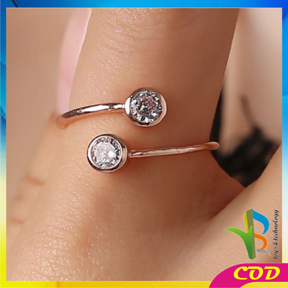 RB-K86 Cincin Wanita Diamond Fashion Korea Cincin Bentuk Hati Simple Ring Aksesoris Perhiasan Wanita