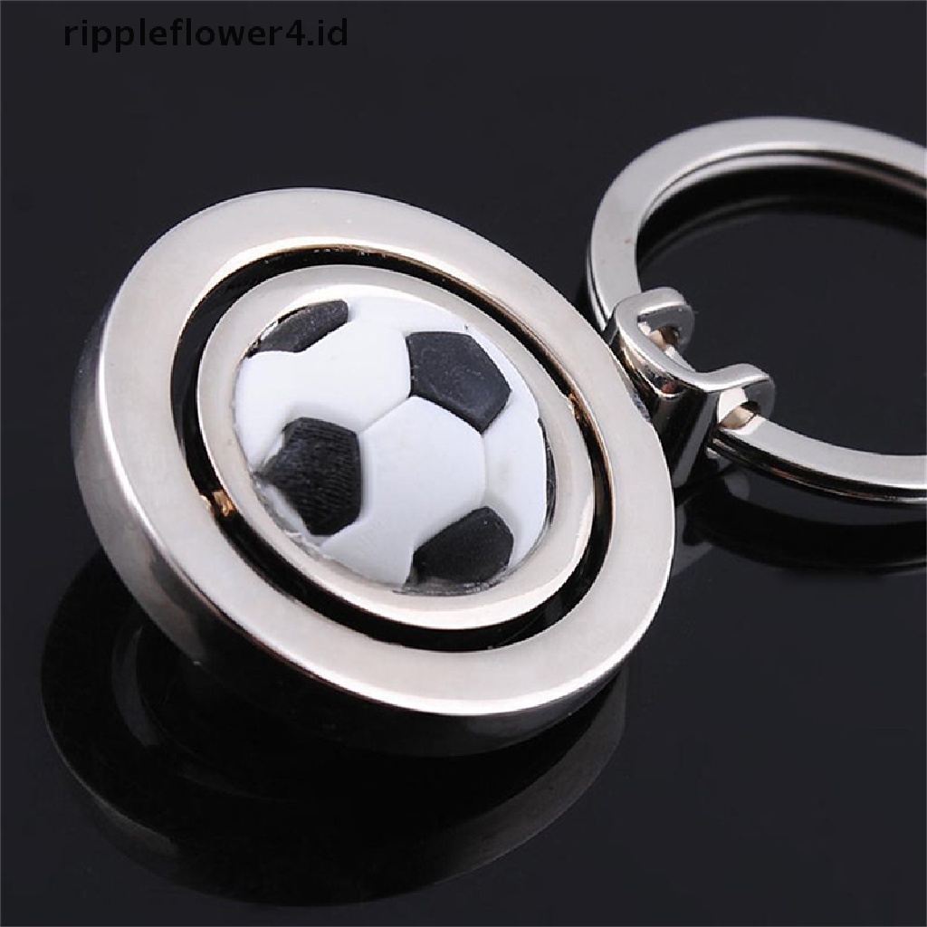 {rippleflower4.id} 3d Sports Rotag football soccer Gantungan Kunci Gantungan Kunci Gantungan Kunci Ring Key Fob ball~