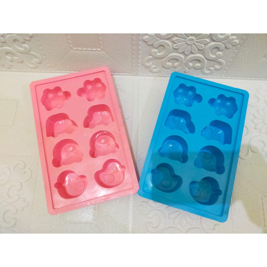 Ceke mold cetakan kue jelly puding agar coklat karakter / cetakan karakter lubang 8