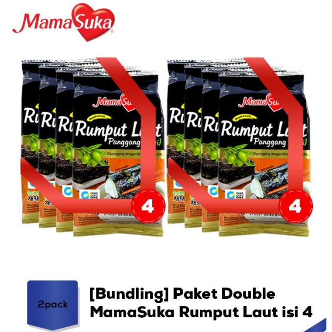 

[BUNDLING] PAKET DOUBLE MAMASUKA RUMPUT LAUT ISI 4 - 2 PACK