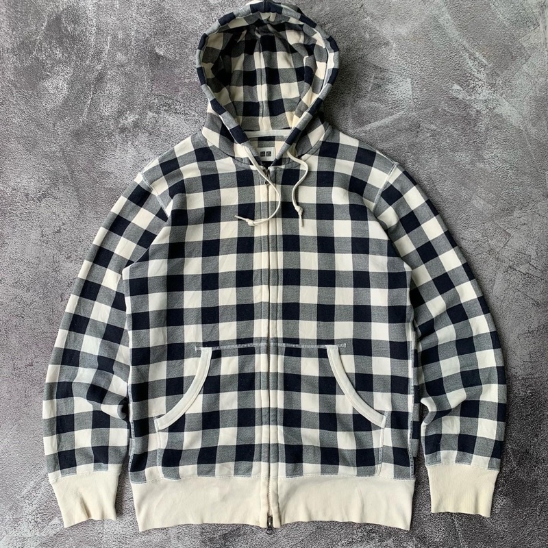 Zip Hoodie Uniqlo Tartan