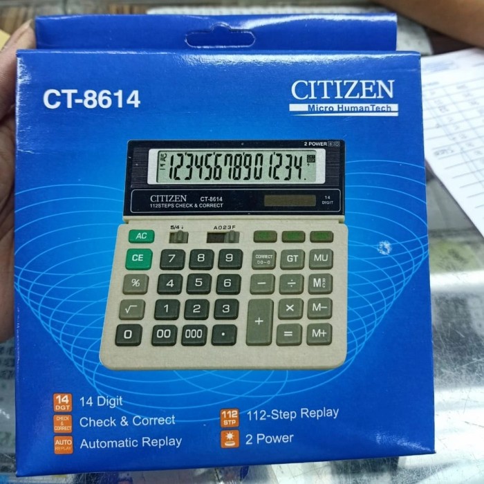 

TERUJI Kalkulator Citizen CT8614 14 Digit