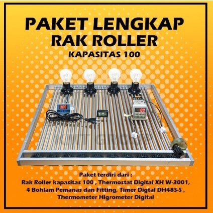 Paket Lengkap Rak Roller Kap.100 untuk Mesin Tetas Telur RMT