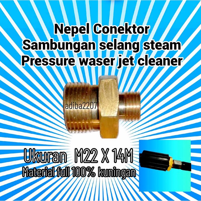 Nepel konektor sambungan selang steam jet cleaner lakoni