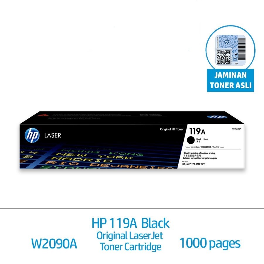 Toner Printer HP Original 119A Black (W2090A)/150a,150nw,178nw,179fnw