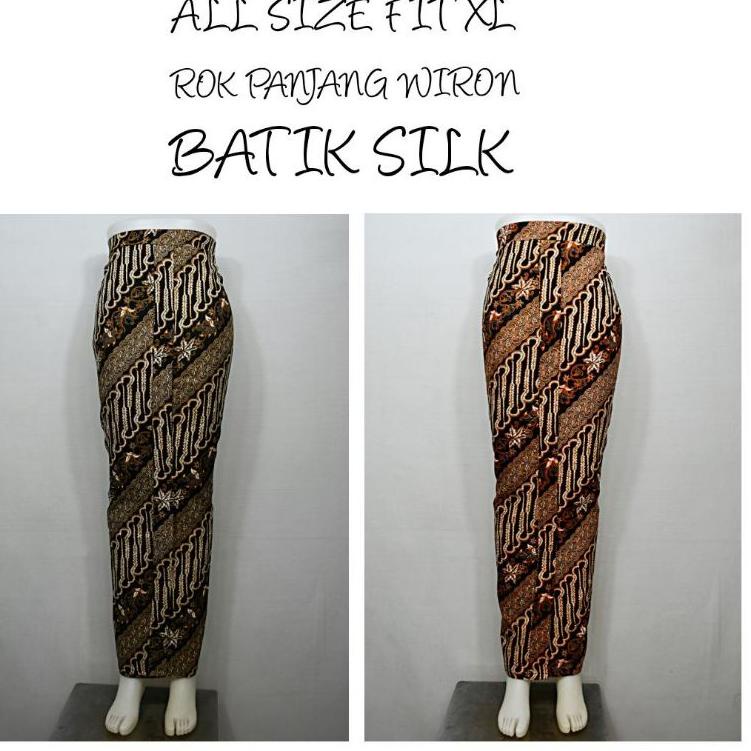 New Sale Indah BAWAHAN ROK SPAN PANJANG WIRU WIRON Batik Silk All Size Fit XL SR