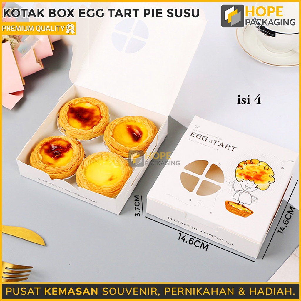 [ isi 5 pcs ] Kotak box Egg Tart Pie susu / Gift Box Cookies / kotak kue hampers  / box hadiah