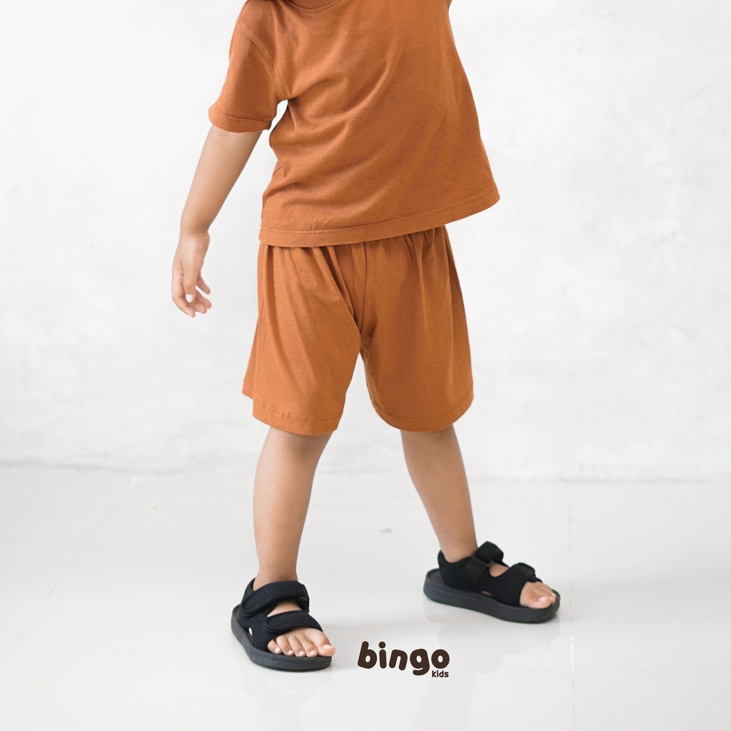 BINGOKIDS | BASIC SHORT PANTS / Celana Pendek Polos Anak Balita 1-5 Tahun                  Celana Kolor Boxer Anak Laki Perempuan Unisex Bahan Katun Cotton Premium Earth Tone Krem Coklat Cinnamon Beige Olive Green Hijau