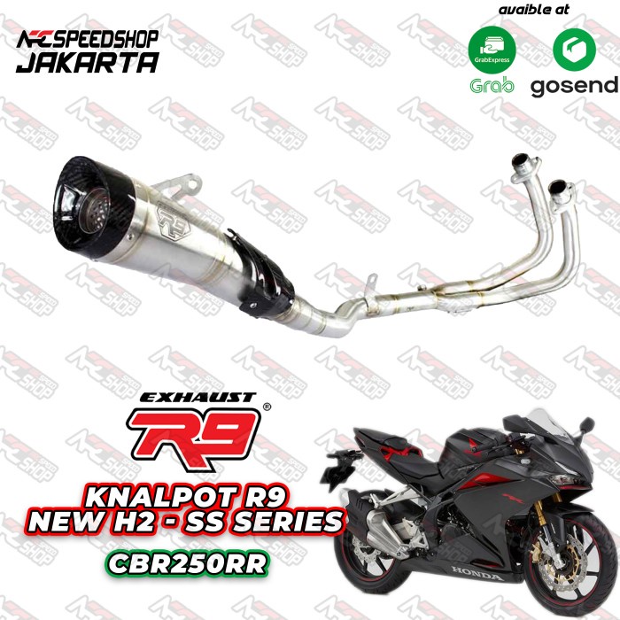 Knalpot R9 H2 SS Carbon Honda CBR 250RR Fullsystem #Arrow #Austin