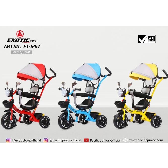 Sepeda Anak Roda Tiga Exotic Et-1267 / Tricycle Exotic Reversible #Original