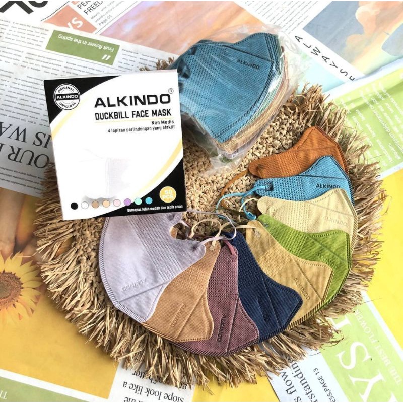Duckbill ALKINDO Mix Warna - Duckbill Alkindo Hitam - Duckbill Alkindo Putih 4ply Emboss - Duckbil A