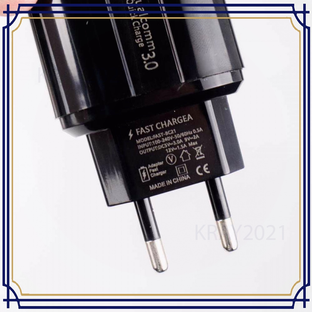 Charger USB 1 Port QC3.0 3A 18W EU Plug -CG950