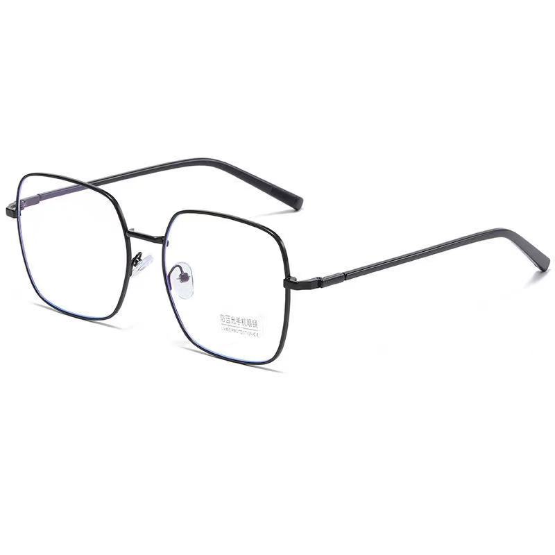 Kacamata Perlindungan Anti Radiasi BlueLight Wanita Pria Dan Wanita - Korean Square Metal Frame Eyeglasses