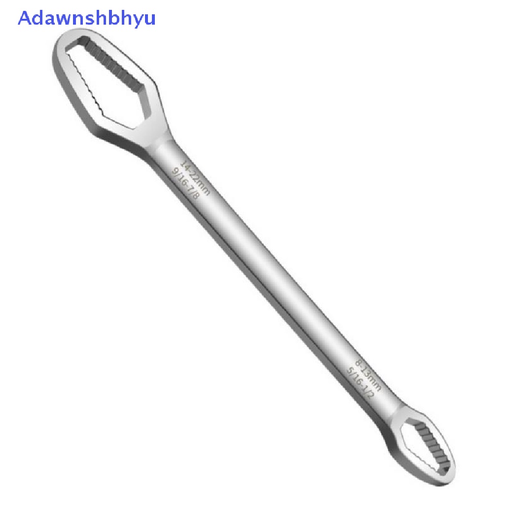 Adhyu 8mm-22mm Self-Tening Double End Multi Fungsional Universal Cr Vandium Wrench ID