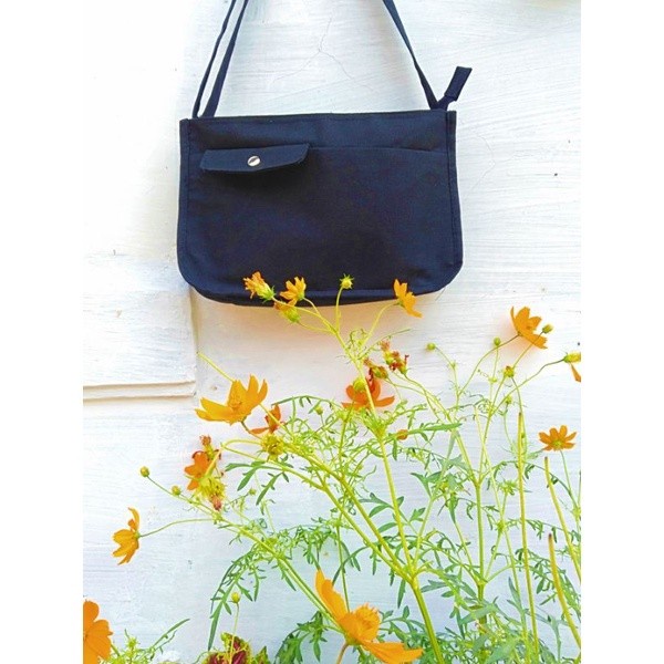 Bisa Nego Tas Selempang Slingbag Basic Camvas Pria Wanita Casual Shein Kanvas Ba