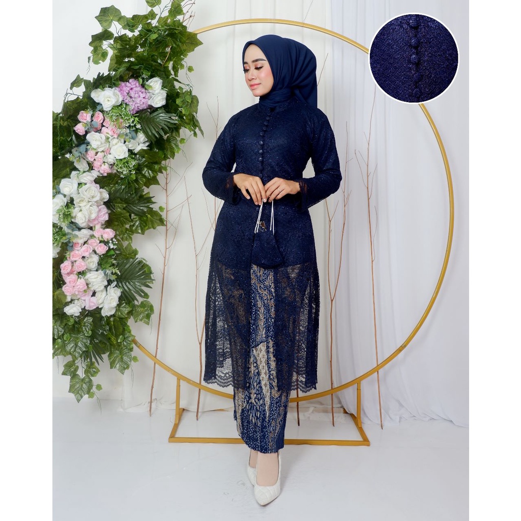 Permata Olshop / Kebaya Brukat Busui Tunik Modern / Kebaya Kutu Baru Tunik Brukat / Kebaya Kondangan / Kebaya Seragam Nikah / Kebaya Pesta Mewah