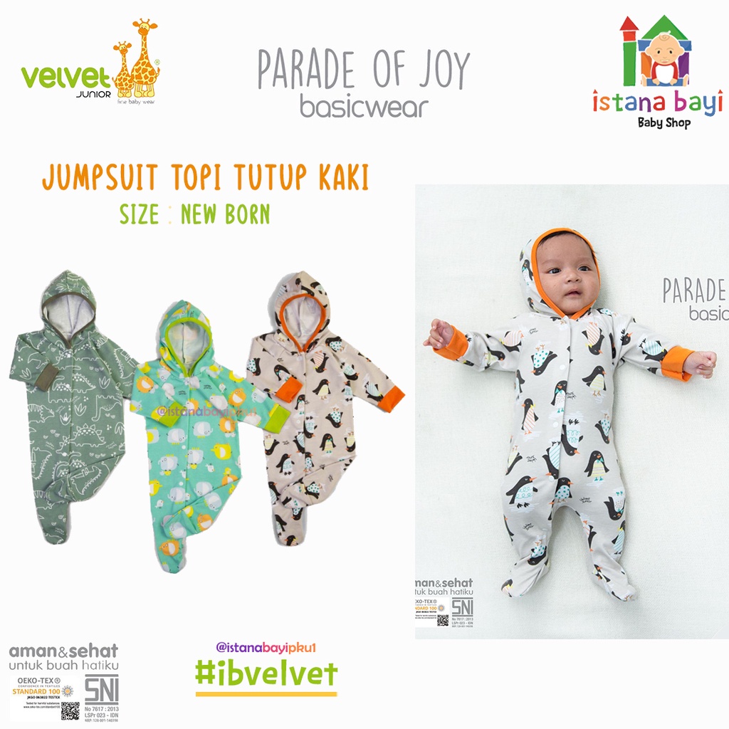 Velvet Junior GREAT ADVENTURE Jumsuit Topi - Velvet Jumsuit Bayi/Jumper bayi/Jumper anak