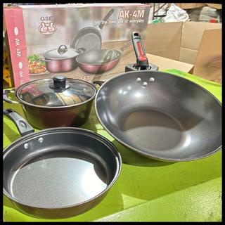 Panci Set Lengkap Anti Lengket - Panci Set Anti Lengket GSE - Panci Stainless Steel Tebal
