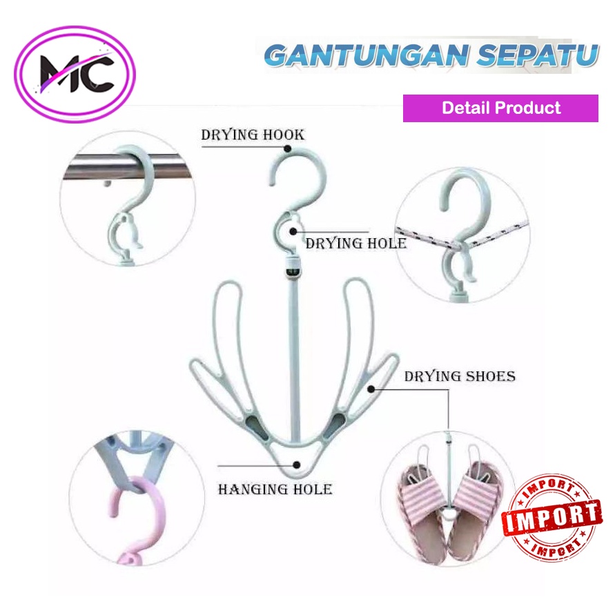 Gantungan Sepatu Sandal Plastik Gantung Hanger Sepatu Dan Sandal Gantungan Sepatu U Hanger Jemuran Pengering sepatu Gantungan Jemuran Sepatu Sendal Shoe Hanger Gantungan Jemuran Serbaguna