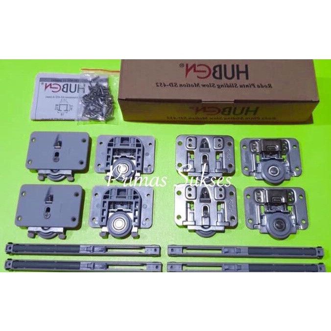 Roda Tanpa Rel Pintu Lemari Sliding Geser Slowmotion Huben 452 / 2 Pnt
