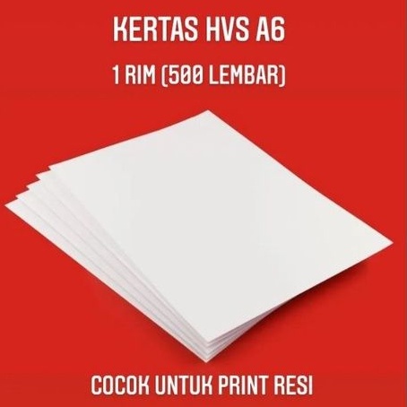 500 Lembar Kertas Cetak Resi Pengiriman Online HVS A6 10,5 x 15 cm non Thermal paper Sticker