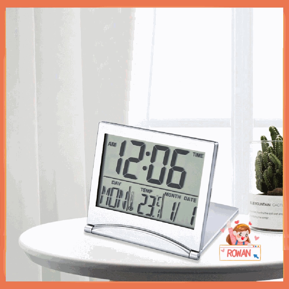 R-flower Alarm Clock High Quality Kalender Cuaca Dengan Suhu Jam Mini Lipat