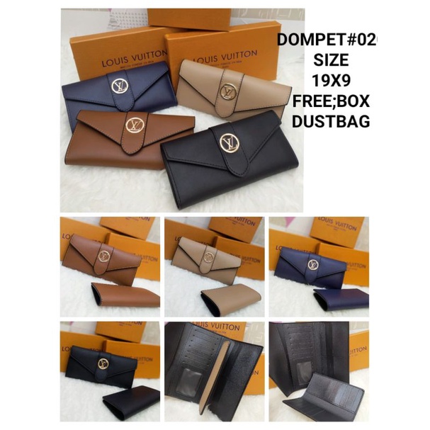 Dompet Panjang Lipat 2 Wanita Import Free Box + Dompet Kecil