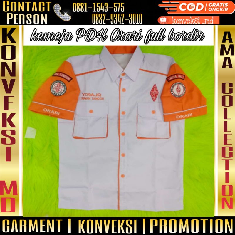 kemeja pdh Orari full bordir/seragam pdh Orari/kemeja pdh Orari full bordir