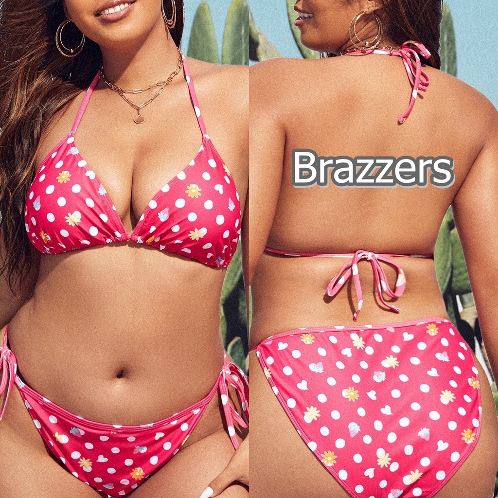 Bikini Swimsuit Set Bra Bh Pantai Tali Ikat Leher Belakang Segitiga Dan Setelan Celana Dalam Cd Segi