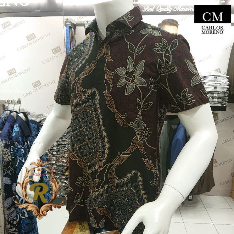 Carlos Moreno kemeja batik pria lengan pendek SBPS 27022