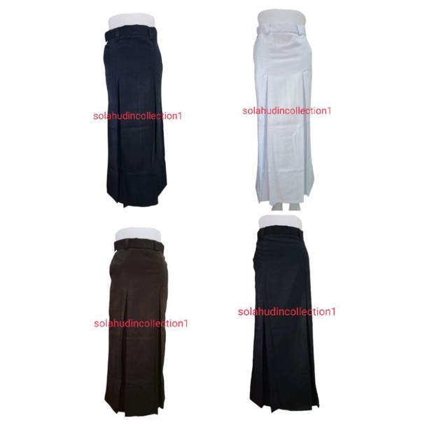 ROK SPAN BELAH 2 SEKOLAH SMP-SMA / ROK SPAN PANJANG KAIN TWIST LICIN LEMBUT MENGKILAP