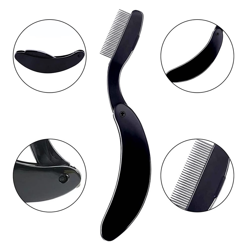 Sisir Bulu Mata Dapat Dilipat Untuk Semua Bulu Mata Dengan Gigi Stainless Steel Eyelash Comb