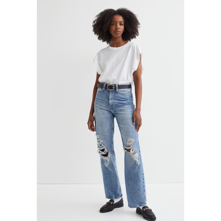 H&amp;M Mom Jeans Ripped