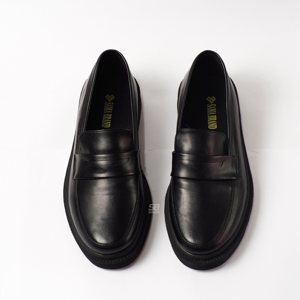 Sepatu Slip On Loafers Pria Formal | SB AIDEN BLACK