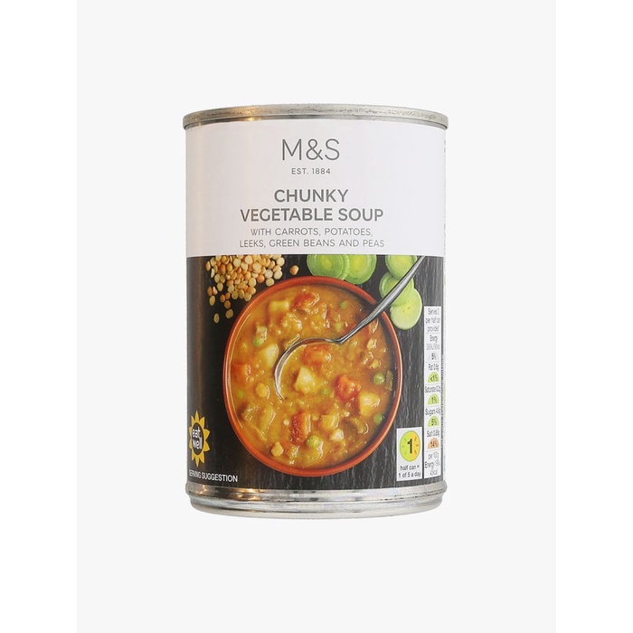 

✿ BISA COD✿ M&S FOOD - Makanan Instan Kaleng - Chunky Vegetable Soup - 400 gram
