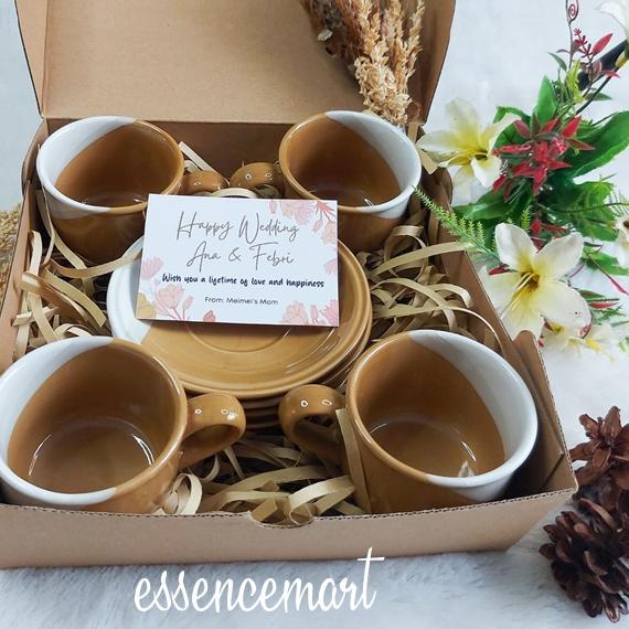 

SALE✅Hampers Set Cangkir Keramik Twotone Cantik Hadiah Pernikahan Wedding Ulang Tahun|RA9