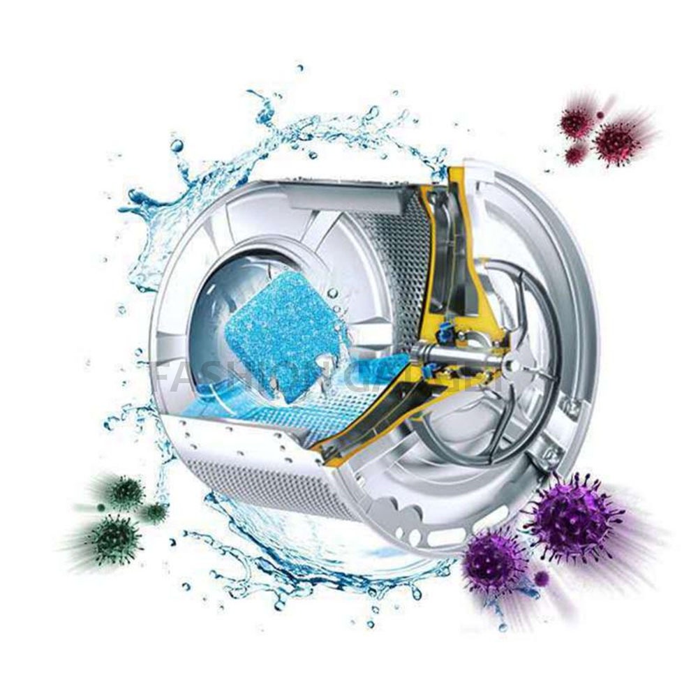 Obat Pembersih Mesin Cuci Tablet Anti Bakteri Kotoran Deep Cleaning Cleansing Washing Machine Cleaner Expert Antibacterial - Biru