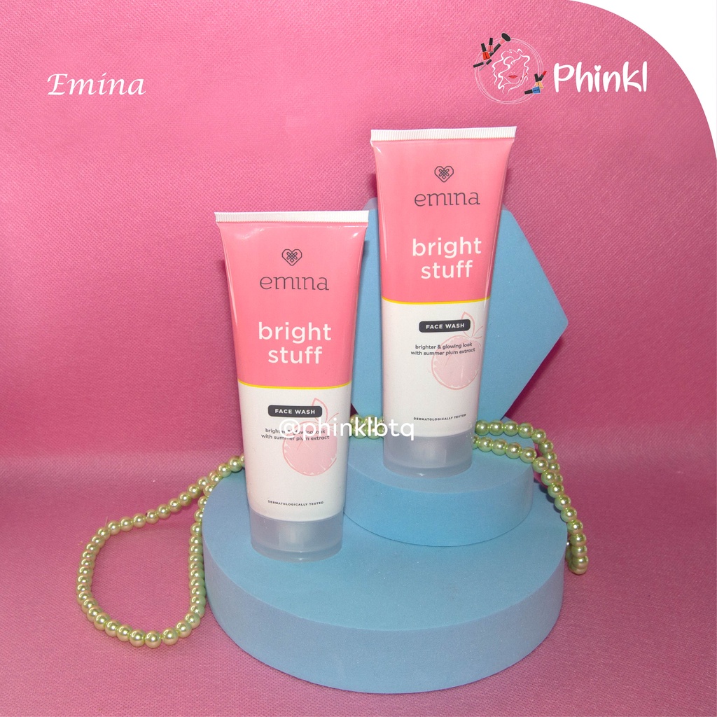 `ღ´ PHINKL `ღ´ ╰☆☆ 𝔢мιℕά ☆☆╮ Emina Bright Stuff Face Wash sabun cuci pemutih BESAR 100ml mencerahkan kulit