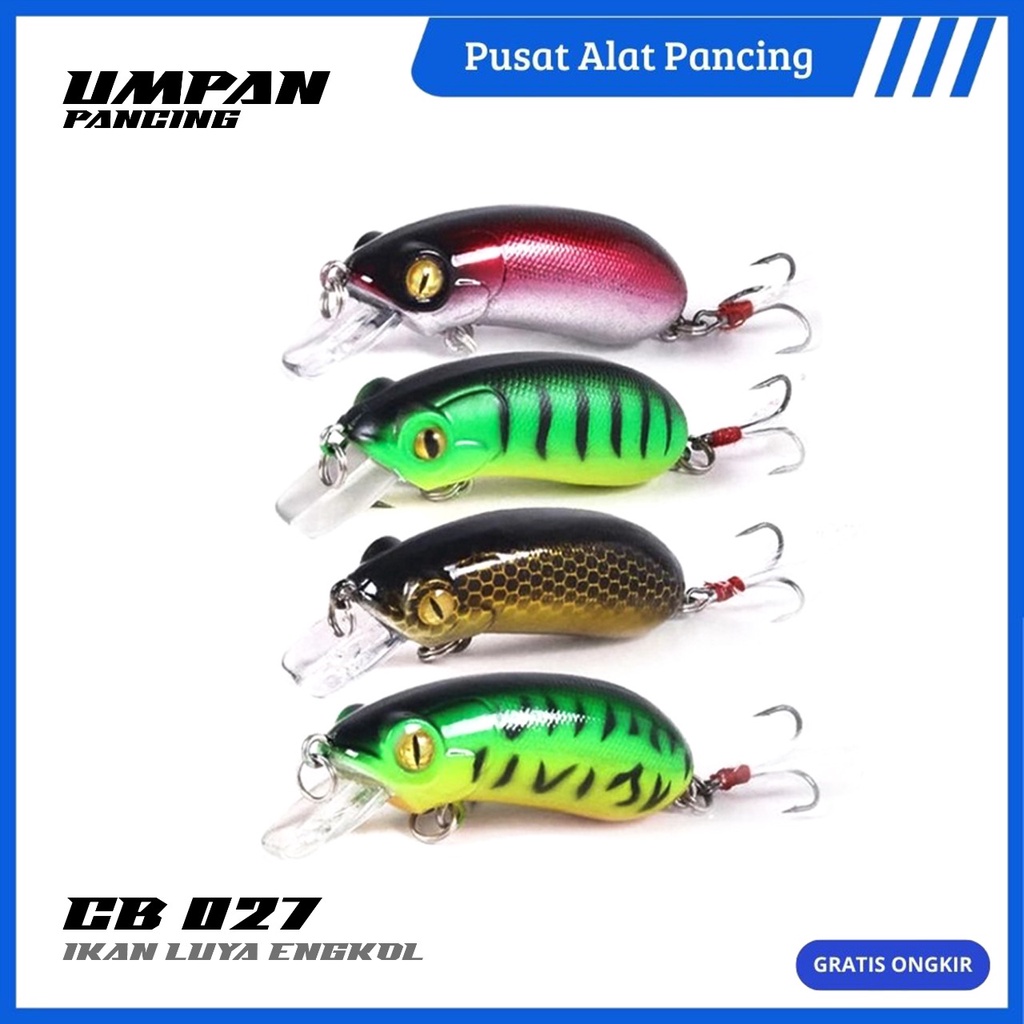 Umpan Pancing Ikan CB027 Umpan Pancing Luya Engkol 6Cm 10G Batu Tenggelam dengan Kait Bulu Umpan Keras Umpan Crank Simulasi Alat Putar Imitasi