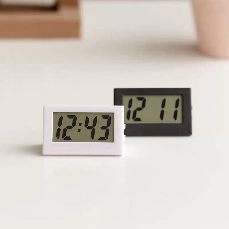 Jam Alarm LED Hemat Energi Jam Senyap Elektronik Mini Desktop Digital Clock Pajangan Waktu Perlengkapan Dekorasi Untuk Kamar Tidur Mobil Sekolah Kantor