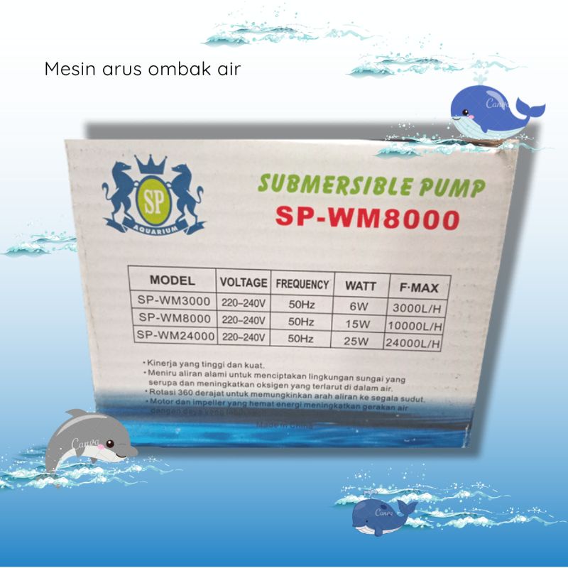 Mesin Ombak Air Aquarium Aquascape SP WM 8000