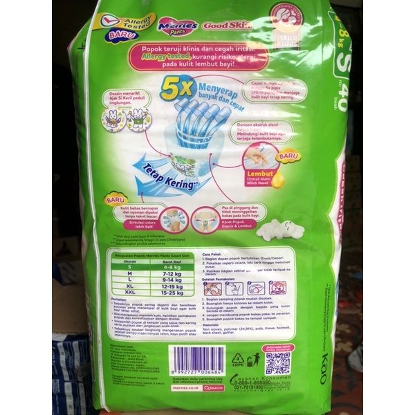 MERRIES Pants isi 40 buah Popok Celana