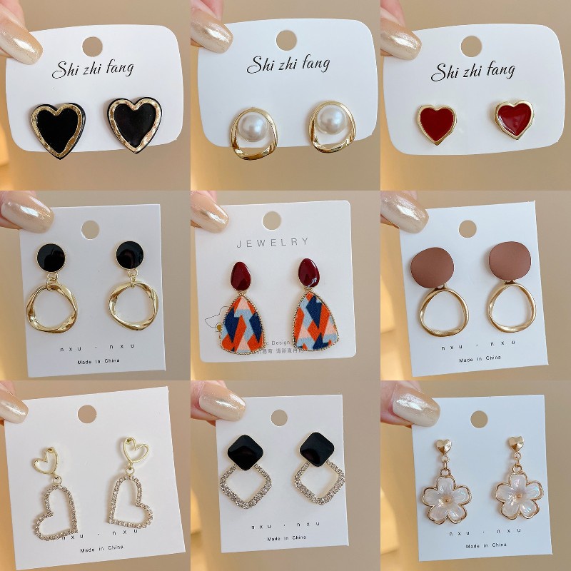 Anting Trendi Baru Korea Selatan Temperamen Anting Mutiara Mewah Ringan Untuk Wanita