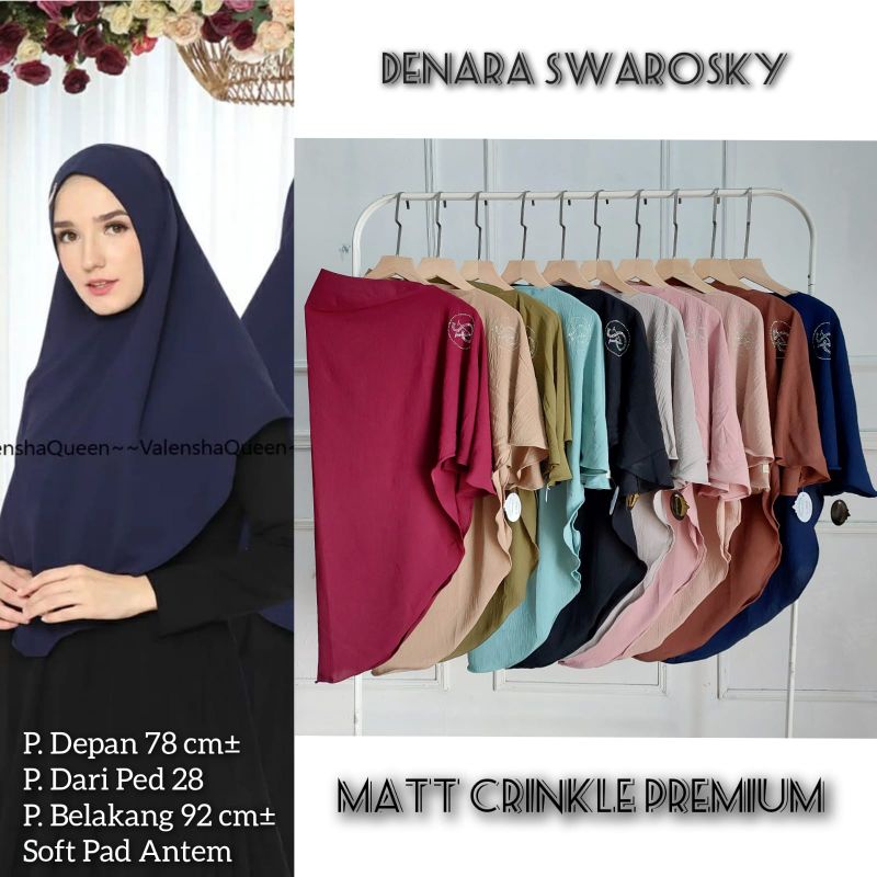 Bergo rumahan //Khimar Crinkle // Denara Swarosky//Khimar Terbaru