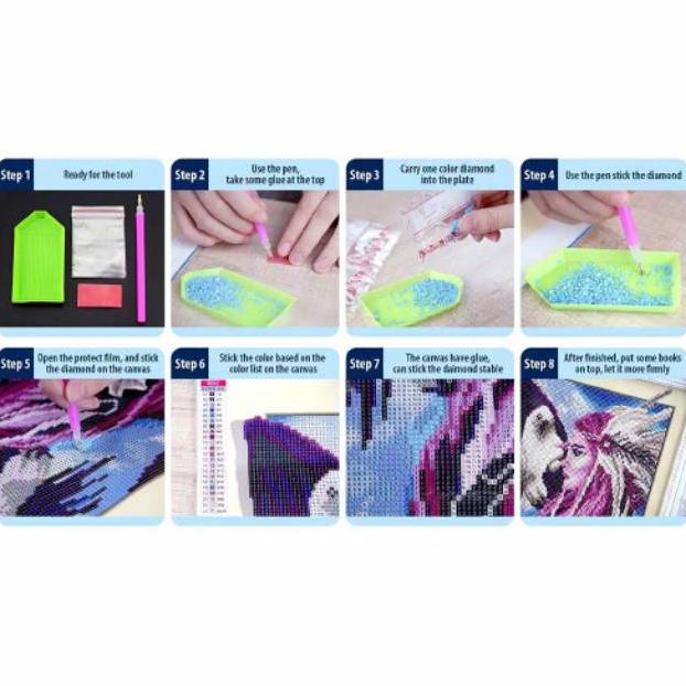 

Terbaik! 5D Diy Full Drill Diamond Painting Fairy Tale Dolls Cross Stitch Embroidery ,,