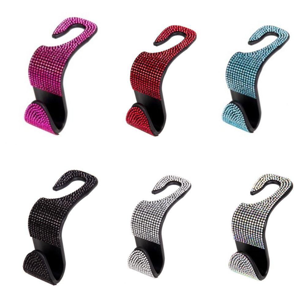 Preva 2PCS Kait Belakang Kursi Mobil Wanita Universal Auto Interior Headrest Tempat Penyimpanan