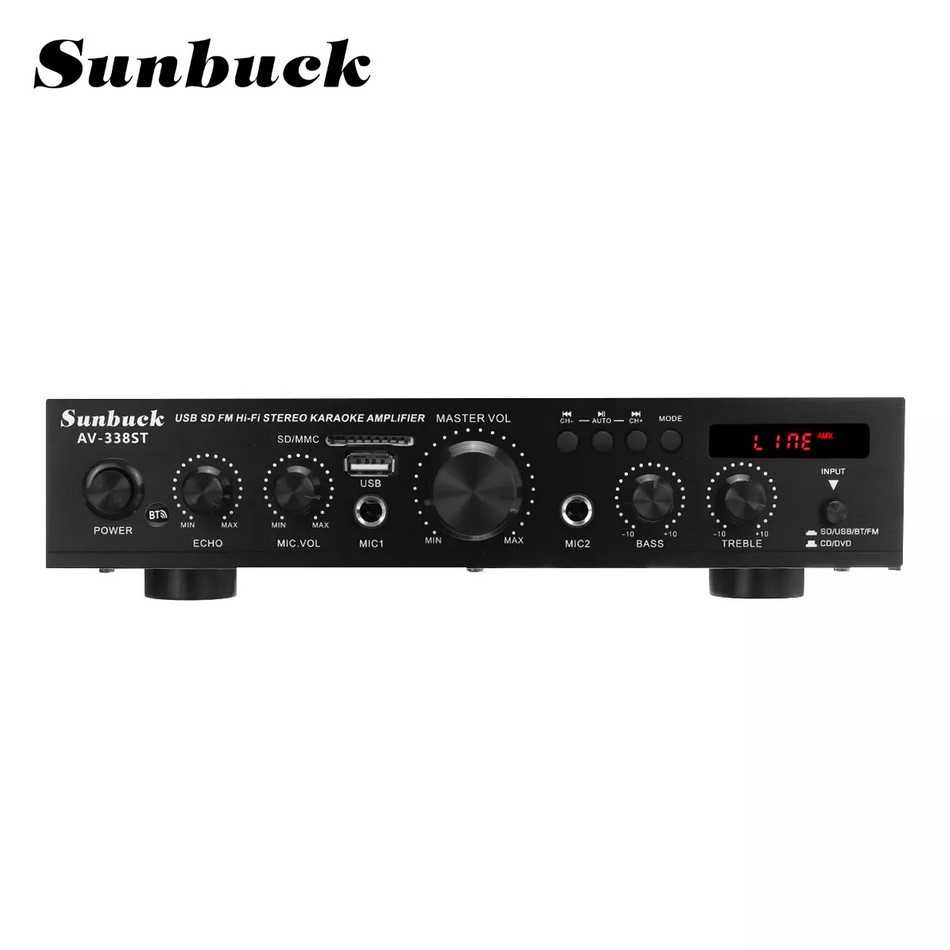 Sunbuck Audio Amplifier Bluetooth EQ Karaoke FM 2000W - AV-338ST ( Mughnii )