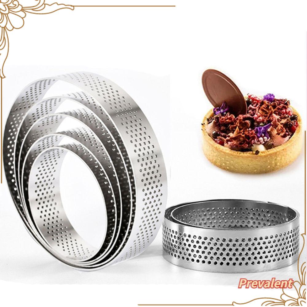 Preva Cetakan Tartlet Cetakan Bakeware Stainless Steel Cetakan Lingkaran Berlubang